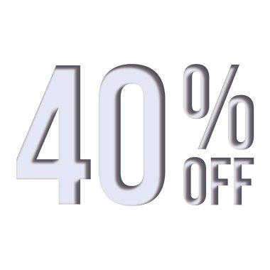 Oymalı Biçim Tasarımı ile% 40 İndirimli Teklif Etiketi