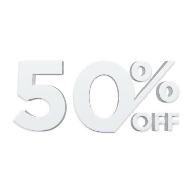 Asgari Tasarımlı% 50 İndirim Teklif Etiketi