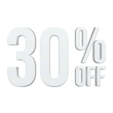 Asgari Tasarımlı% 30 İndirim Teklif Etiketi