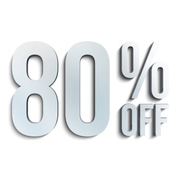 Çelik Biçimli% 80 İndirimli Teklif Etiketi