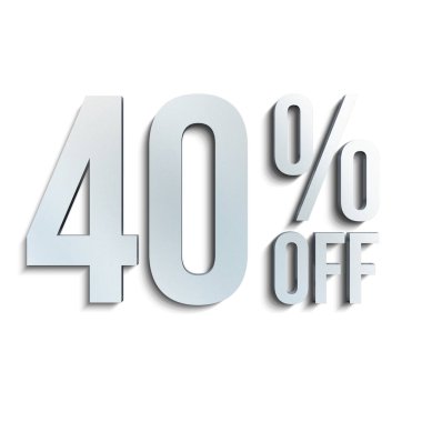 Çelik Biçimli% 40 İndirimli Teklif Etiketi