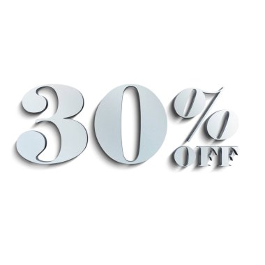 Çelik Biçimli% 30 İndirimli Teklif Etiketi