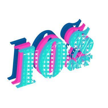 Çoklu Katman Tasarımı ile% 10 İndirimli Teklif Etiketi