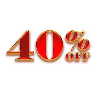 Meyve Stili Tasarımlı% 40 İndirimli Teklif Etiketi