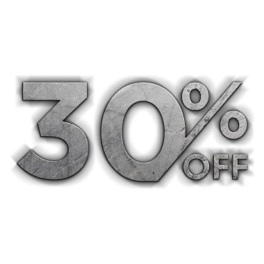 Beton Biçimli% 30 İndirimli Teklif Etiketi