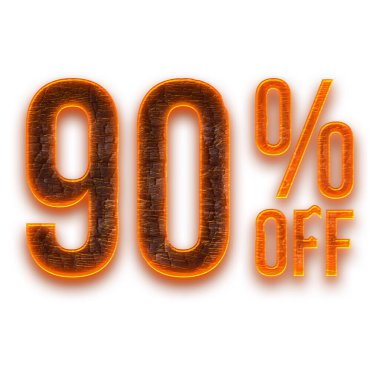 Kömür Biçimli% 90 İndirimli Teklif Etiketi