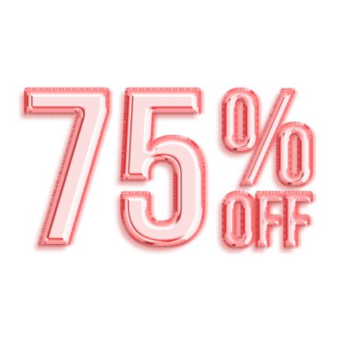 Gülün Altın Tarzı Tasarımı ile% 75 İndirim Teklif Etiketi