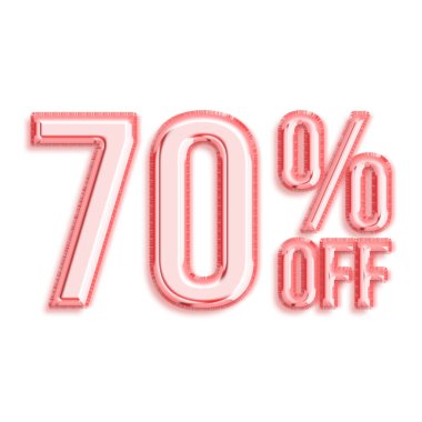 % 70 İndirim Teklif Etiketi Gül Altın Biçimli Tasarım