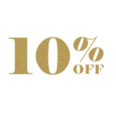 Toz Biçimli% 10 İndirim Teklif Etiketi Tasarımı