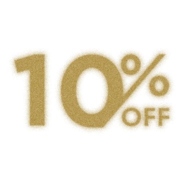 Toz Biçimli% 10 İndirim Teklif Etiketi Tasarımı