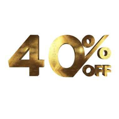 Altın Tasarımlı% 40 İndirim Teklif Etiketi