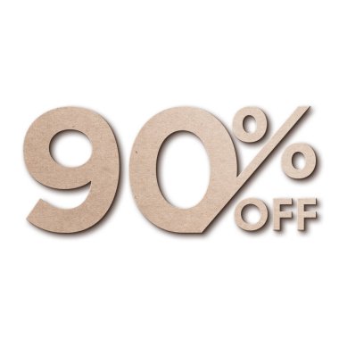 Kart Tahtası Biçimli% 90 İndirimli Teklif Etiketi