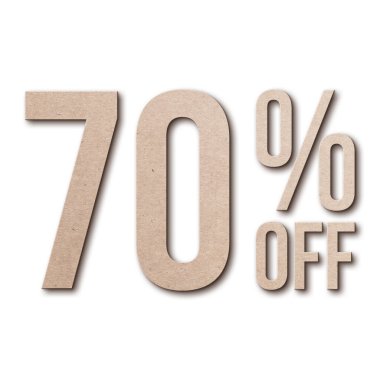 Kart Tahtası Biçimli% 70 İndirimli Teklif Etiketi