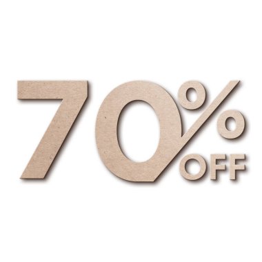 Kart Tahtası Biçimli% 70 İndirimli Teklif Etiketi