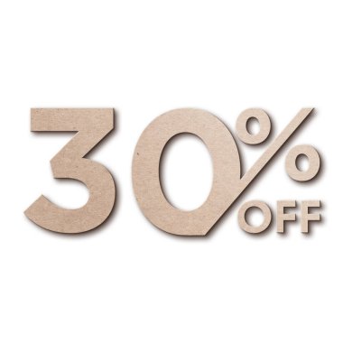 Kart Tahtası Biçimli% 30 İndirimli Teklif Etiketi
