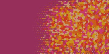 Geometrik Çoklu Boyutlu Altıgen Çoklu Renkli Arkaplan, Geometrik Soyut İki Renkli Duvar Kağıdı Alt sol köşeden sağ üst köşeye çapraz olarak dağılmıştır