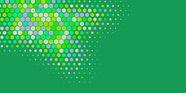 Geometrik soyut Hexagon çoklu Renk Arkaplanı, Geometrik soyut duvar kağıdı iki renkli iki ton Hexagon alt sol köşeden sağ üst köşeye çapraz olarak dağılmıştır