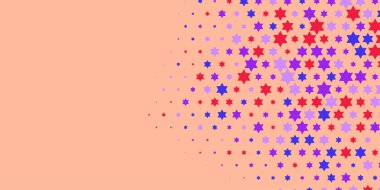 Yıldızlar İki Renkli Soyut Resimler 'i şekillendirir. Renkli yıldızların soyut duvar kağıtları, yıldızlı soyut renkli arkaplanlar. Parlak çok renkli duvar kağıdı sanatı