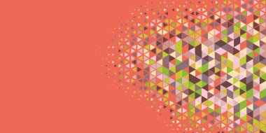 Soyut Üçgen renkli arkaplan veya çokgenler içeren duvar kağıdı üçgen şekiller ve renkler, üçgenler veya uzayın yumuşak rengini kopyalayan çukurluk geometrik şekiller