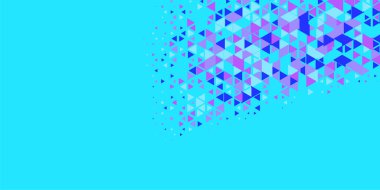 Soyut Üçgen renkli arkaplan veya çokgenler içeren duvar kağıdı üçgen şekiller ve renkler, üçgenler veya uzayın yumuşak rengini kopyalayan çukurluk geometrik şekiller