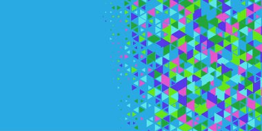 Soyut Üçgen renkli arkaplan veya çokgenler içeren duvar kağıdı üçgen şekiller ve renkler, üçgenler veya uzayın yumuşak rengini kopyalayan çukurluk geometrik şekiller