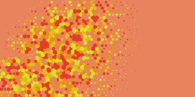 Geometrik Çoklu Boyutlu Altıgen Çoklu Renkli Arkaplan, Geometrik Soyut İki Renkli Duvar Kağıdı Alt sol köşeden sağ üst köşeye çapraz olarak dağılmıştır