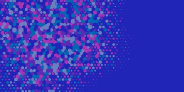 Geometrik Çoklu Boyutlu Altıgen Çoklu Renkli Arkaplan, Geometrik Soyut İki Renkli Duvar Kağıdı Alt sol köşeden sağ üst köşeye çapraz olarak dağılmıştır