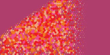 Geometrik Çoklu Boyutlu Altıgen Çoklu Renkli Arkaplan, Geometrik Soyut İki Renkli Duvar Kağıdı Alt sol köşeden sağ üst köşeye çapraz olarak dağılmıştır