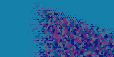 Geometrik Çoklu Boyutlu Altıgen Çoklu Renkli Arkaplan, Geometrik Soyut İki Renkli Duvar Kağıdı Alt sol köşeden sağ üst köşeye çapraz olarak dağılmıştır