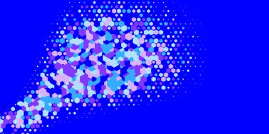 Geometrik Çoklu Boyutlu Altıgen Çoklu Renkli Arkaplan, Geometrik Soyut İki Renkli Duvar Kağıdı Alt sol köşeden sağ üst köşeye çapraz olarak dağılmıştır