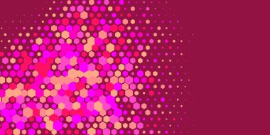 Geometrik soyut Hexagon çoklu Renk Arkaplanı, Geometrik soyut duvar kağıdı iki renkli iki ton Hexagon alt sol köşeden sağ üst köşeye çapraz olarak dağılmıştır