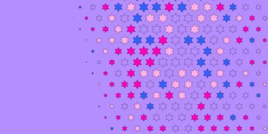 Yıldızlar İki Renkli Soyut Resimler 'i şekillendirir. Renkli yıldızların soyut duvar kağıtları, yıldızlı soyut renkli arkaplanlar. Parlak çok renkli duvar kağıdı sanatı