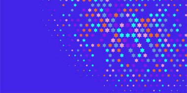 Yıldızlar İki Renkli Soyut Resimler 'i şekillendirir. Renkli yıldızların soyut duvar kağıtları, yıldızlı soyut renkli arkaplanlar. Parlak çok renkli duvar kağıdı sanatı