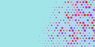 Yıldızlar İki Renkli Soyut Resimler 'i şekillendirir. Renkli yıldızların soyut duvar kağıtları, yıldızlı soyut renkli arkaplanlar. Parlak çok renkli duvar kağıdı sanatı