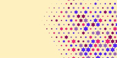 Yıldızlar İki Renkli Soyut Resimler 'i şekillendirir. Renkli yıldızların soyut duvar kağıtları, yıldızlı soyut renkli arkaplanlar. Parlak çok renkli duvar kağıdı sanatı