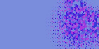 Soyut Üçgen renkli arkaplan veya çokgenler içeren duvar kağıdı üçgen şekiller ve renkler, üçgenler veya uzayın yumuşak rengini kopyalayan çukurluk geometrik şekiller