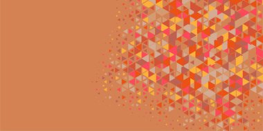 Soyut Üçgen renkli arkaplan veya çokgenler içeren duvar kağıdı üçgen şekiller ve renkler, üçgenler veya uzayın yumuşak rengini kopyalayan çukurluk geometrik şekiller