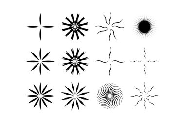 Soyut Parıltı Şekli Sembol İmza resim sembolü görsel illüstrasyon