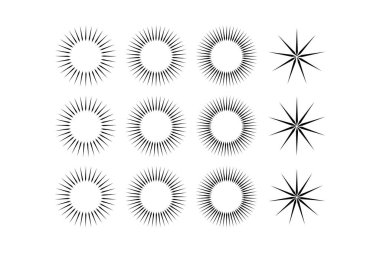 Soyut Parıltı Şekli Sembol İmza resim sembolü görsel illüstrasyon