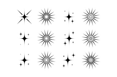 Soyut Parıltı Şekli Sembol İmza resim sembolü görsel illüstrasyon