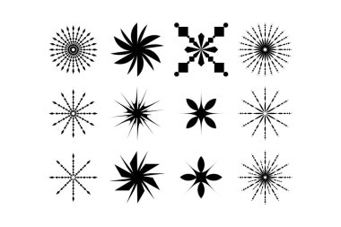 Soyut Parıltı Şekli Sembol İmza resim sembolü görsel illüstrasyon