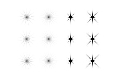 Soyut Parıltı Şekli Sembol İmza resim sembolü görsel illüstrasyon