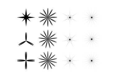 Soyut Parıltı Şekli Sembol İmza resim sembolü görsel illüstrasyon