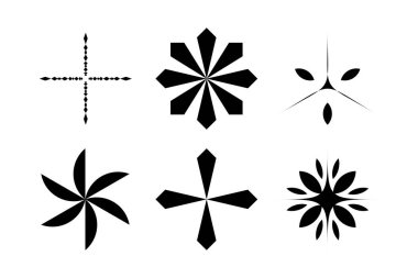 Soyut Parıltı Şekli Sembol İmza resim sembolü görsel illüstrasyon