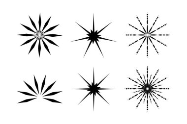 Soyut Parıltı Şekli Sembol İmza resim sembolü görsel illüstrasyon