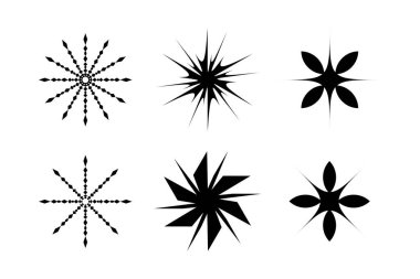 Soyut Parıltı Şekli Sembol İmza resim sembolü görsel illüstrasyon