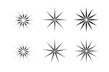 Soyut Parıltı Şekli Sembol İmza resim sembolü görsel illüstrasyon