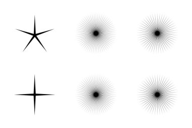 Soyut Parıltı Şekli Sembol İmza resim sembolü görsel illüstrasyon