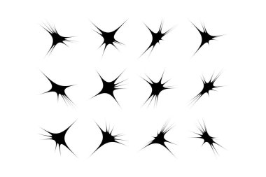 Abstract Sparkle Shape Symbol Sign pictogram symbol visual illustration Set clipart