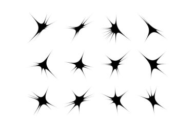 Soyut Parıltı Şekli Sembol İmza resim sembolü görsel illüstrasyon